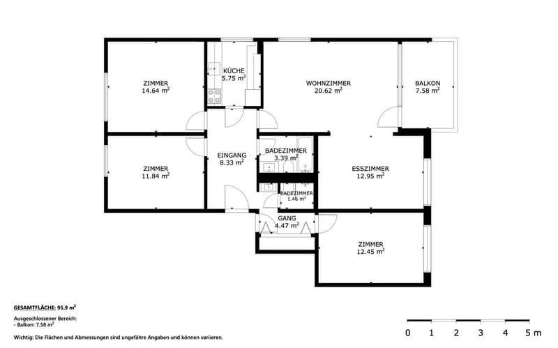 *RESERVIERT* Komplett saniert 2026 · 4.5 Zi · 103 m² · Lift · Balkon · Garage (8)