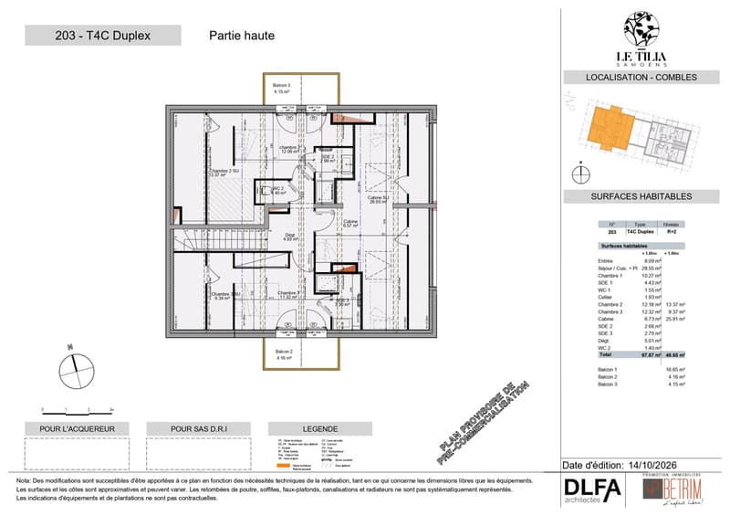 SAMOËNS – Magnifique duplex 4 pièces cabine de 98 m² avec 3 balcons – Prix de lancement (6)