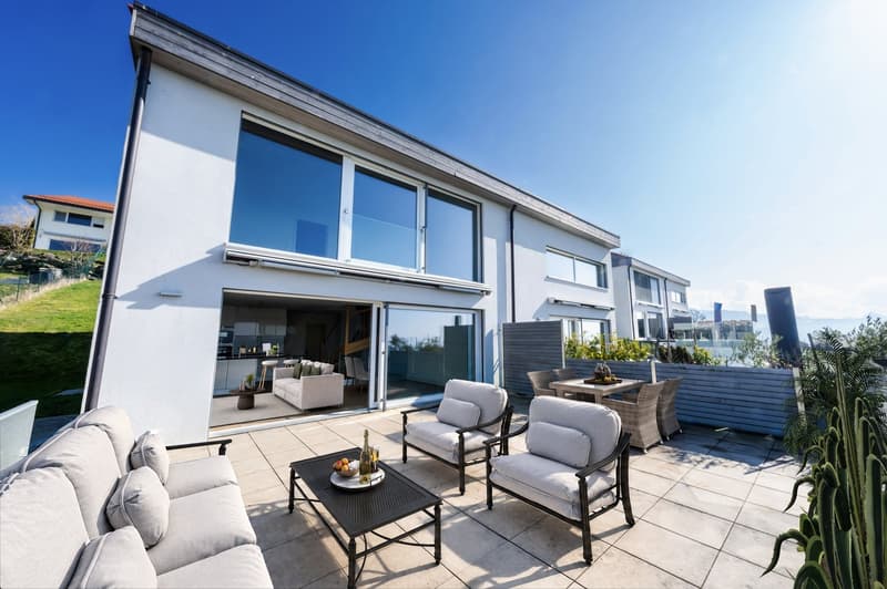 Villa familiale contemporaine avec vue panoramique sur le Léman – Aran (5)