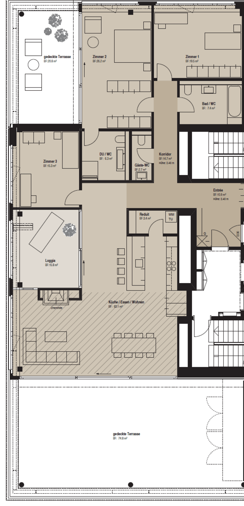 Stunning Furnished 5.5-Room Penthouse Apartment in Zug – Available Immediately (12)