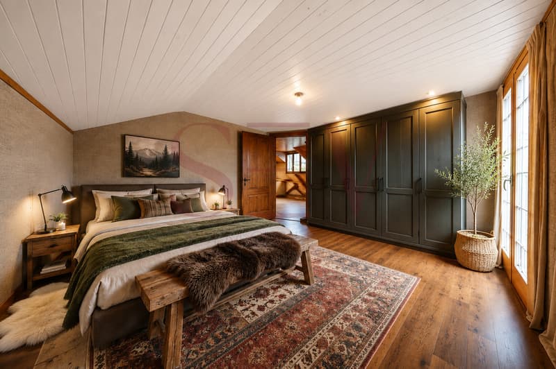 2 logements de 3.5 pièces - Chalet de caractère avec vue dégagée (9)