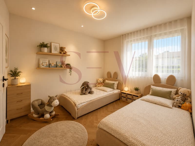Chambre d'enfant lumineuse et confortable