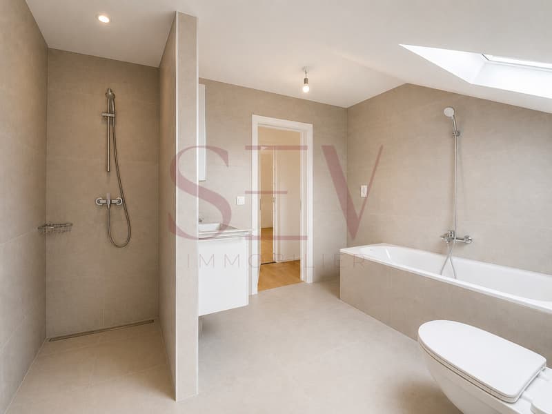 Salle de bains avec douche