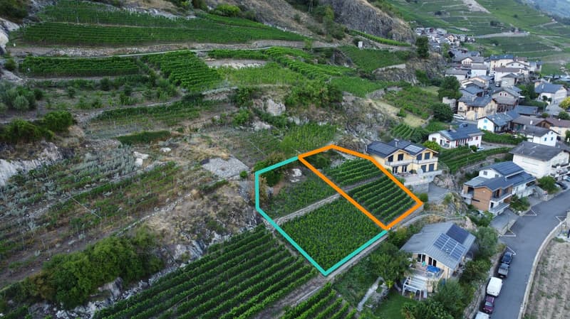 Bauplatz von 988 m² auf dem Hügel von Branson in Fully – seltene Gelegenheit (2)