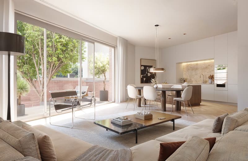 Elegante Garten-Maisonette mit überhohen Räumen auf 3 Etagen im Projekt CRAMERIE (1)