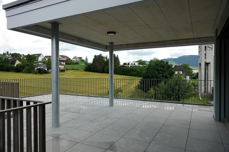 Attikawohnung mit viel Privatsphäre, Blick ins Grüne und 97 m² Terrasse (2)
