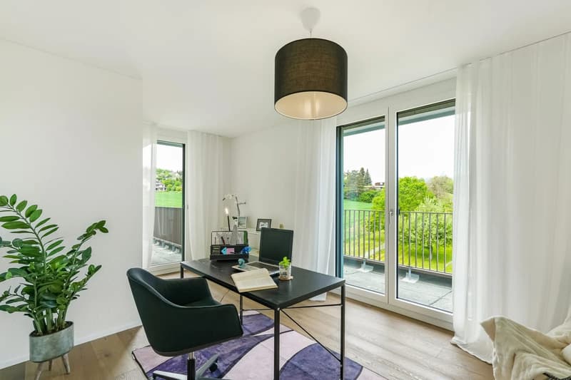 Attikawohnung mit viel Privatsphäre, Blick ins Grüne und 97 m² Terrasse (8)