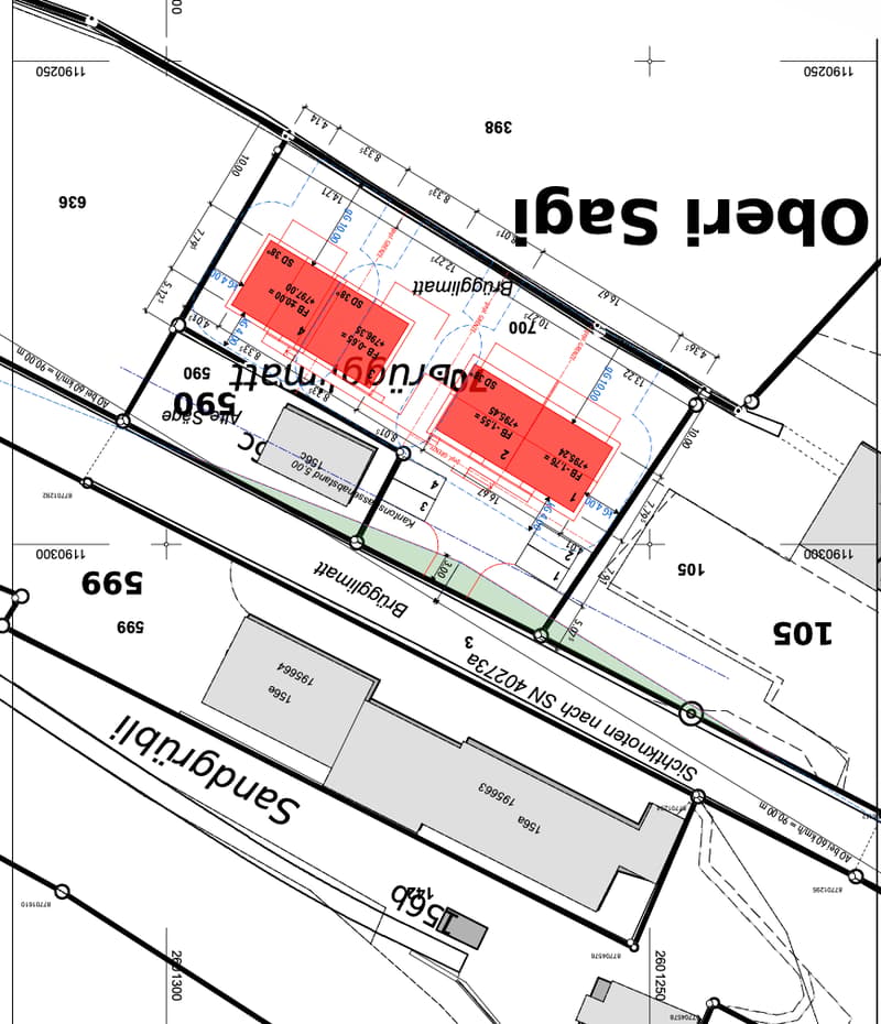 Bauland in Niedermuhlern – Grundstück 1'300 m² für 4 x EFH (6)