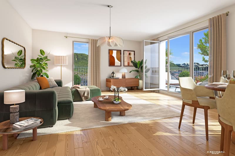 Appartement 3 pièces neuf avec terrasse à proximité du Léman express (4)