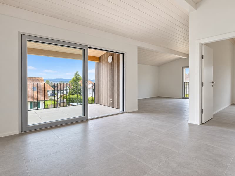 Moderne, grosszügige 2.5-Zimmer-Attikawohnung mit Weitblick in Müntschemier (1)