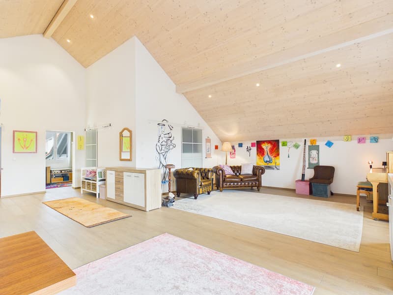 Stylische 3.5-Zimmer-Attikawohnung mit Balkon und direktem Liftzugang im Herzen von Zwingen (1)