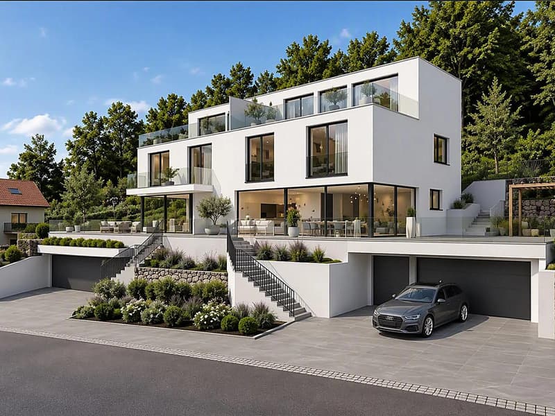 Exklusive 8-Zimmer-Doppelhaushälfte mit Dachterrasse in Münchenstein (1)