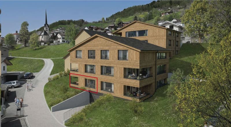 NEUBAU 3½-Zimmer-Neubauwohnung mit Garten im Projekt PRADA, Seewis (6)
