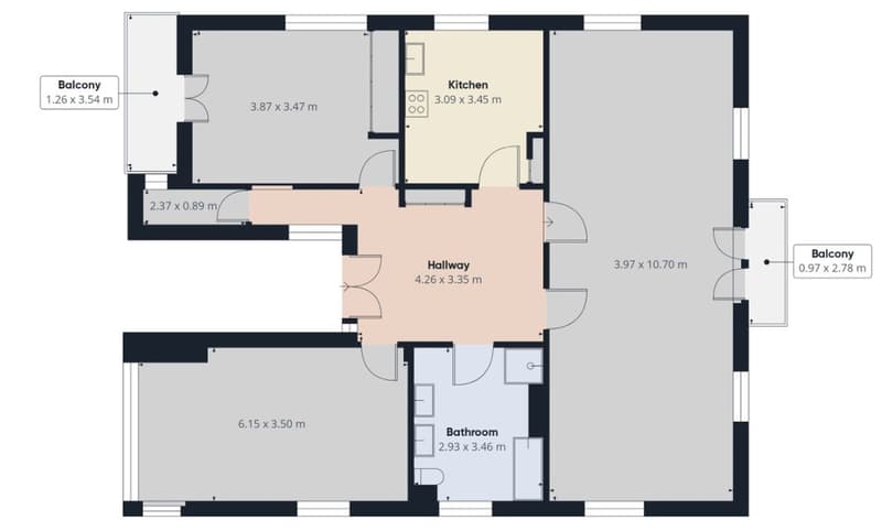 3.5 Zimmer Wohnung mit zwei Balkonen (10)