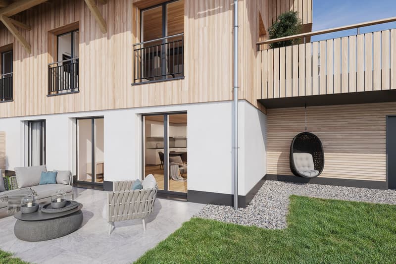 Erstvermietung: 3.5 Zimmer mit 50.8 m² Privatgarten – Neubau in Kerns (1)