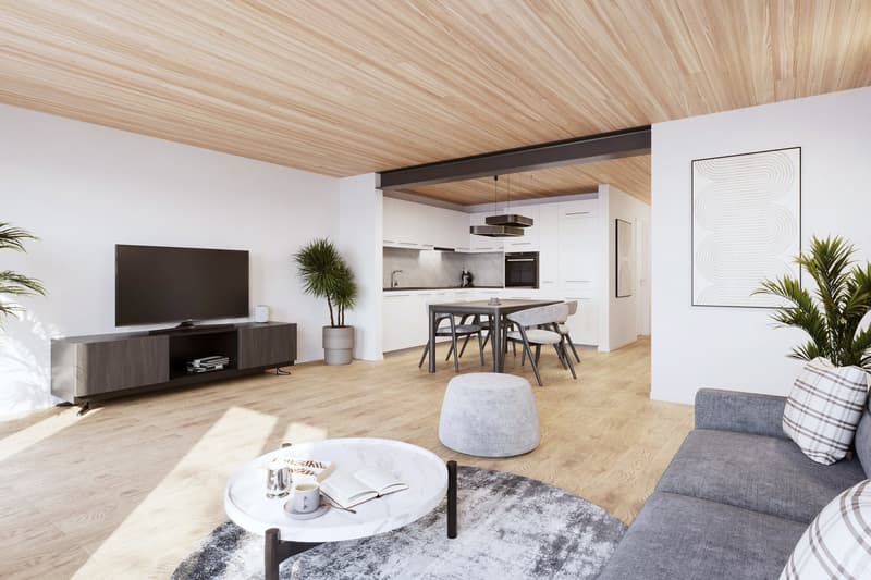 Erstvermietung: Wohnen im Holz – 3.5-Zimmer-Gartenwohnung in Kerns (3)
