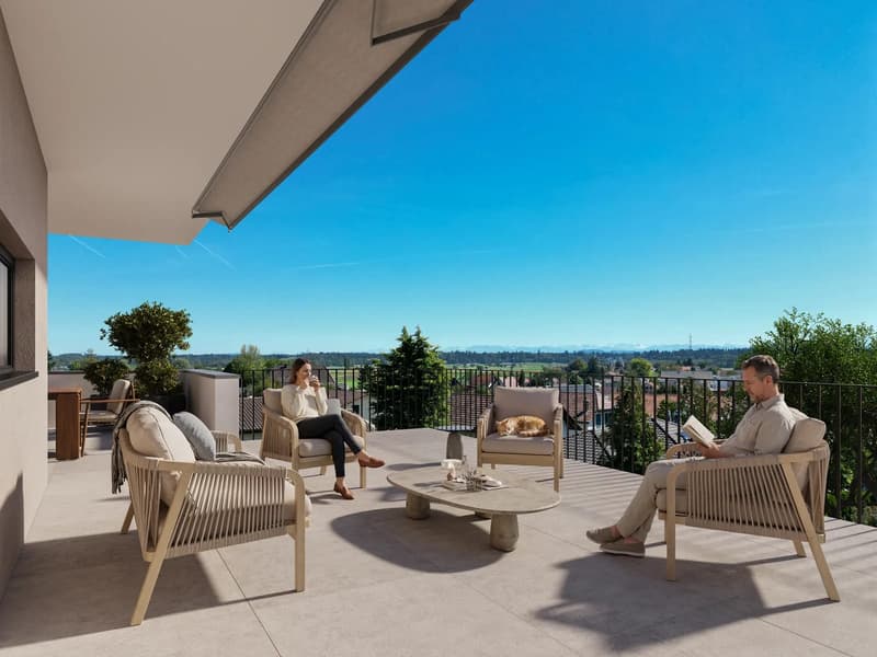 Neubau mit Weitblick: 3.5-Zimmer-Attika mit grosser Terrasse in Niederbipp (1)