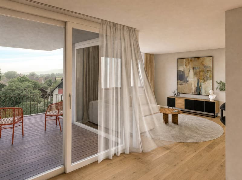 B3: Grosszügige 4.5-Zimmer-Neubauwohnung mit Balkon in Scheuren (3)