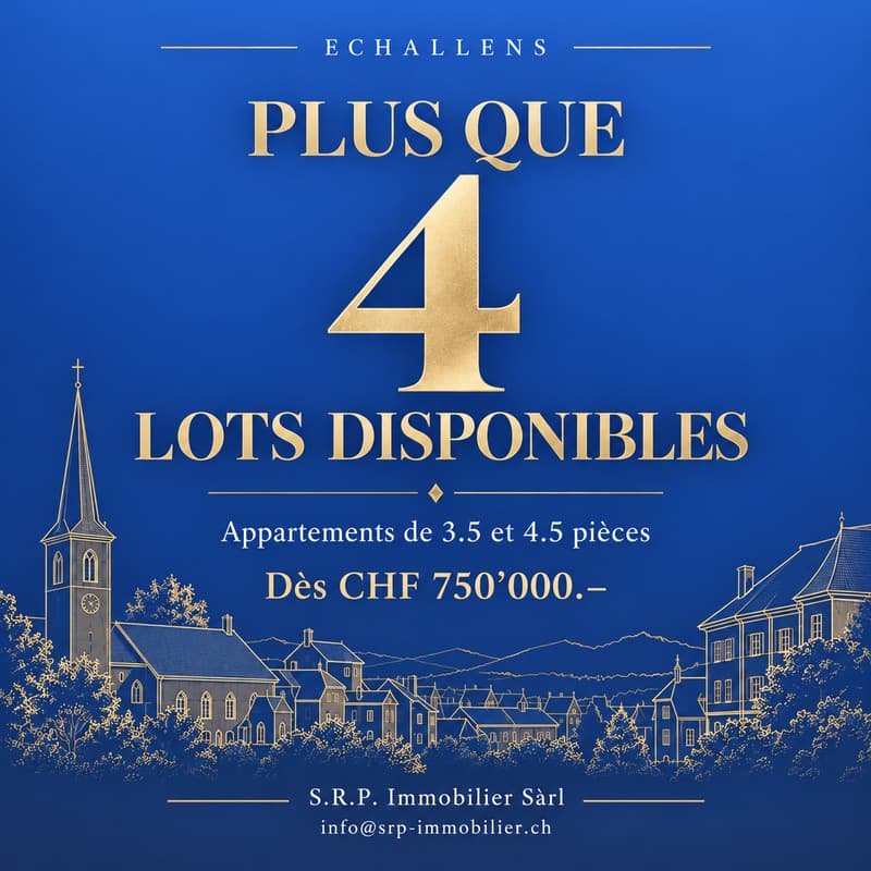 Bâtisse de caractère au cœur d’Echallens – Acquisition individuelle ou groupée de 6 ou 9 lots PPE (1)