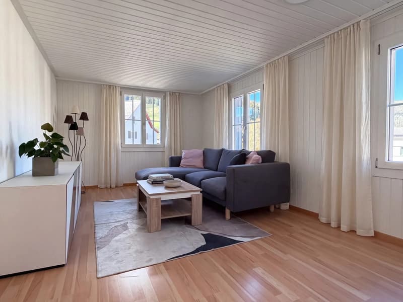 Möblierte 2-Zimmer-Wohnung mit Blick ins Grüne in Unteriberg (3)