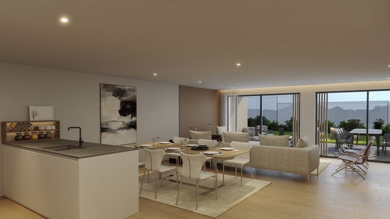 Moderne 5.5-Zimmer-Gartenwohnung mit Master Bedroom, Bad en Suite, Loggia & Balkon (4)