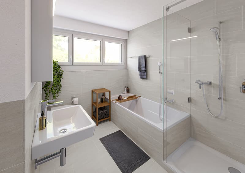 Visu: Bad 4.5-Zimmerwohnung (keine Dusche bei der 3.5-Zimmerwohnung)