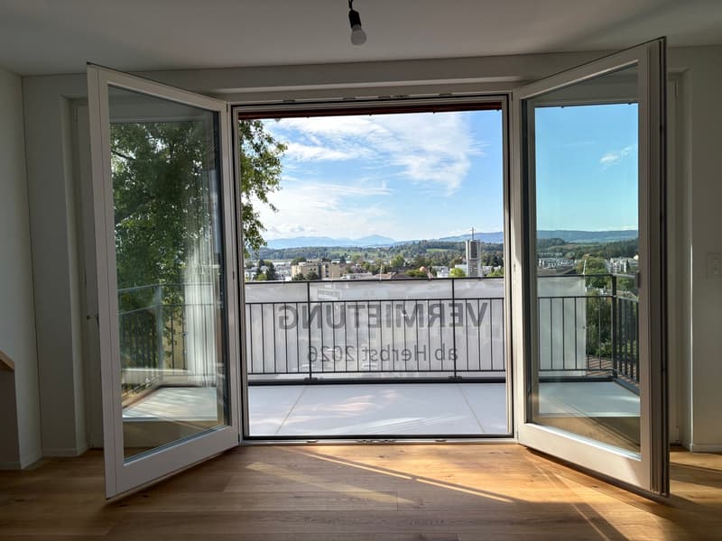 Aussergewöhnliche 3½-Zimmer-Dachwohnung mit Holzbalken und Panoramablick (12)
