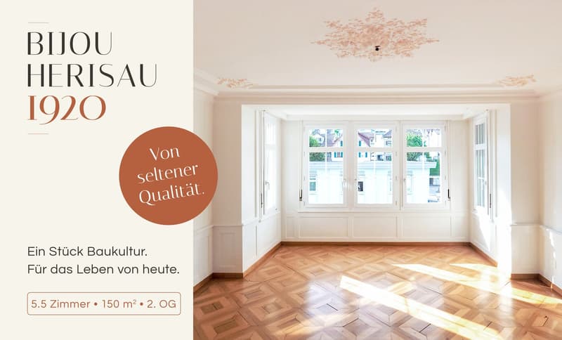 «Bijou Herisau 1920» – herrschaftlich wohnen auf 150 m² (1)