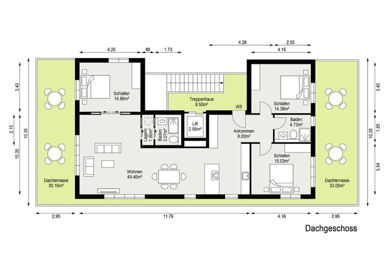 4.5-Zimmer-Attikawohnung mit Dachterrasse im Minergie-P-Neubau Laufental 40 (10)