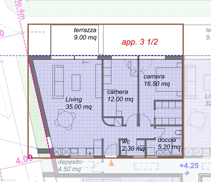 Moderno appartamento 3½ locali con terrazza e vista sulle montagne A01 (7)