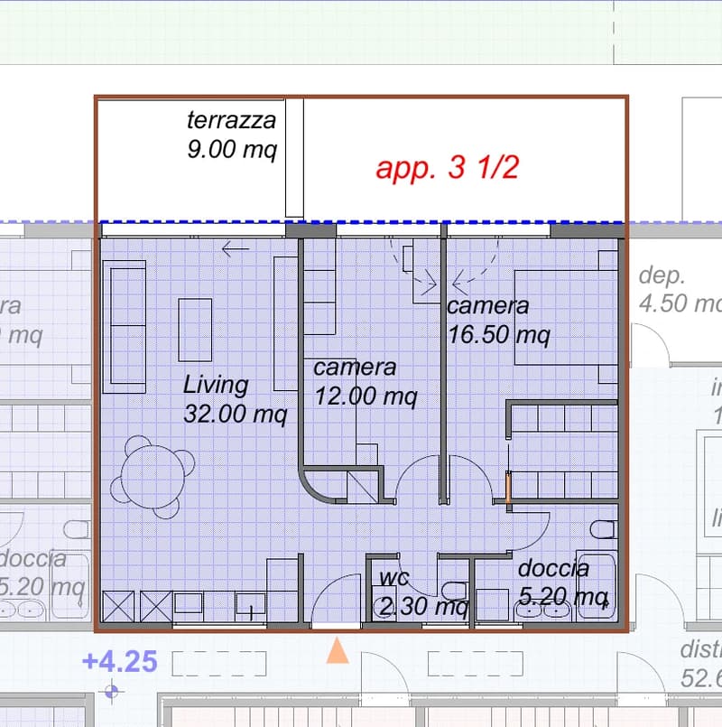 Moderno appartamento 3½ locali con terrazza e vista sulle montagne A02 (8)