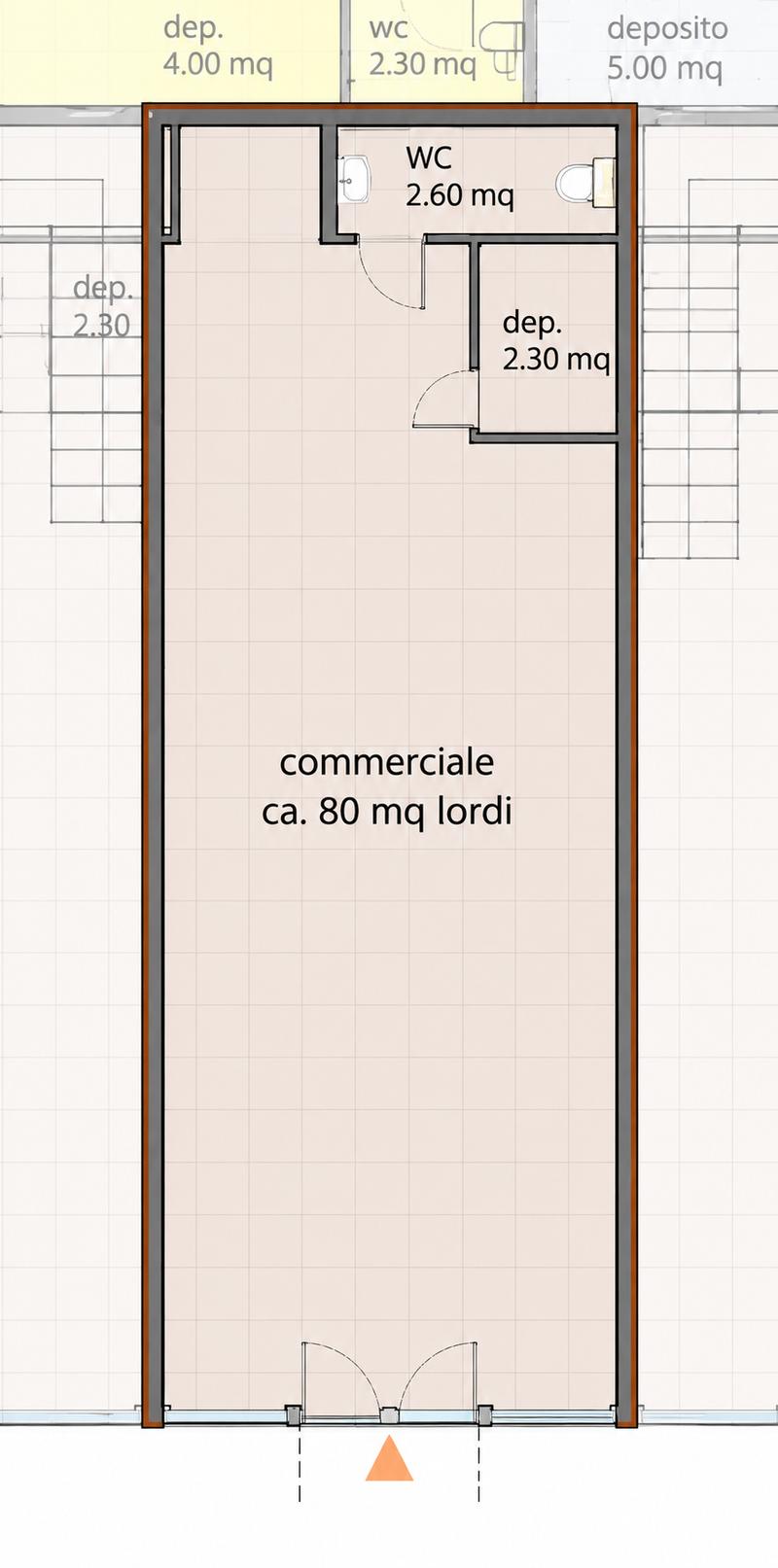 Esclusivo Spazio commerciale di circa 80m2 direttamente sulla Via Cantonale a Contone (4)