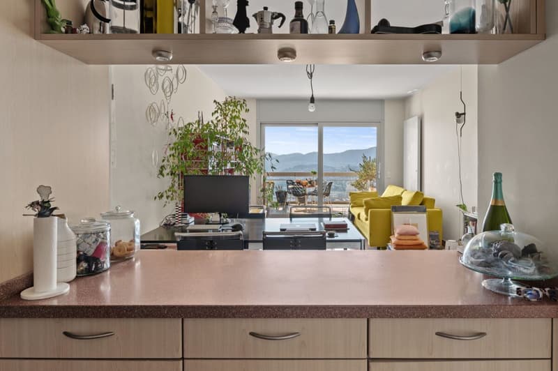 Aldesago 1.5 Zimmer, vermietet, mit Blick auf den Golf von Lugano (5)