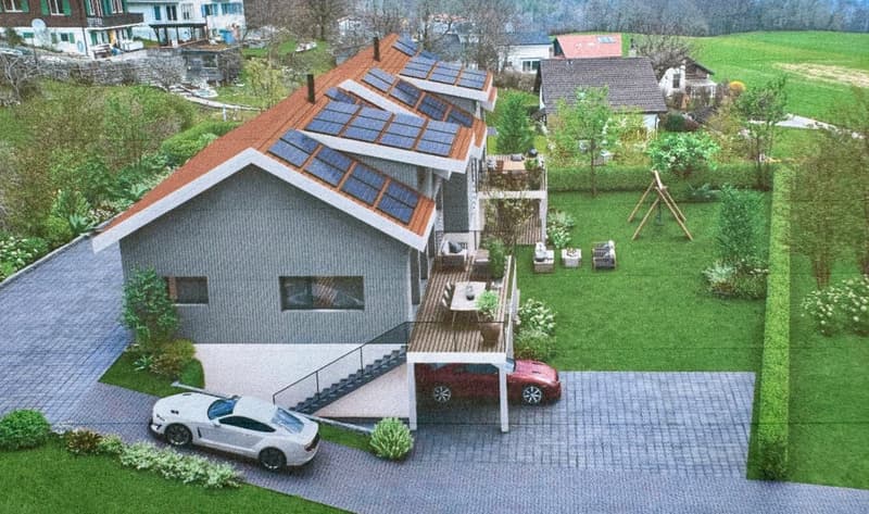 Maison jumelée neuve 6.5 pièces à Prêles – Vue Alpes & prestations de standing (1)