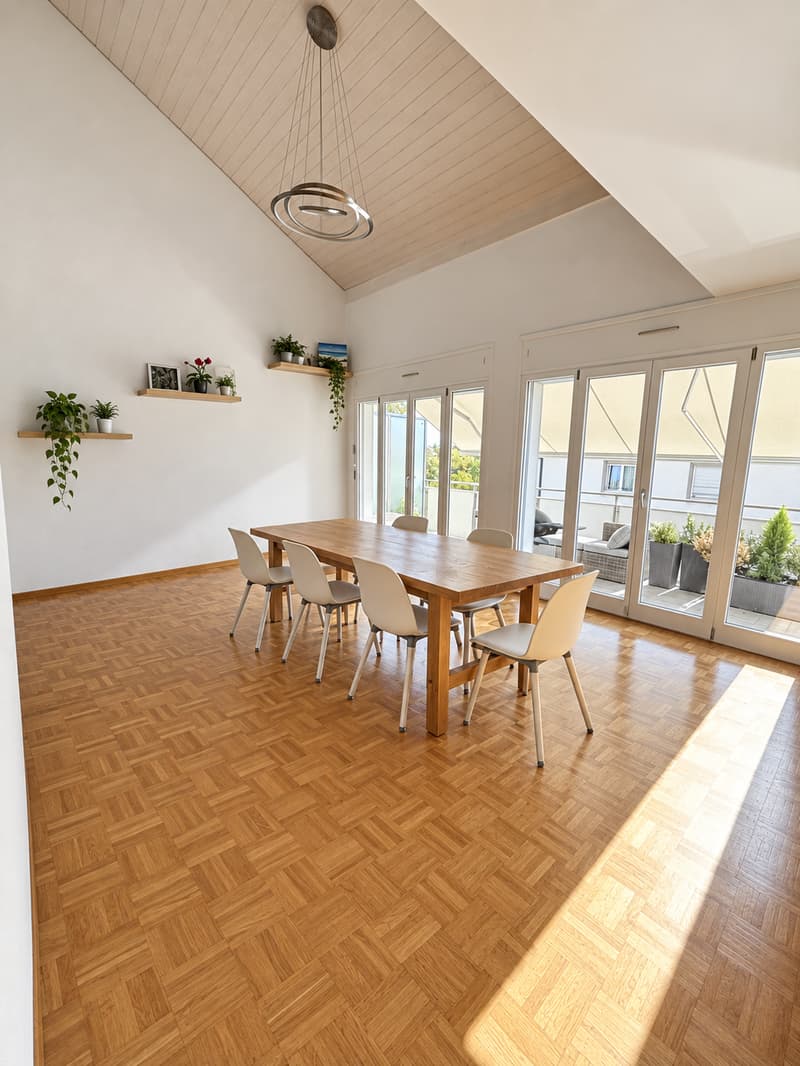 Duplex lumineux de 6 pièces avec mezzanine et balcon à Satigny (3)