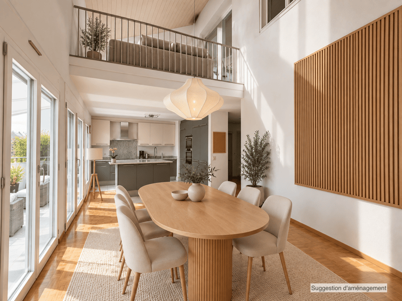 Duplex lumineux de 6 pièces avec mezzanine et balcon à Satigny (2)