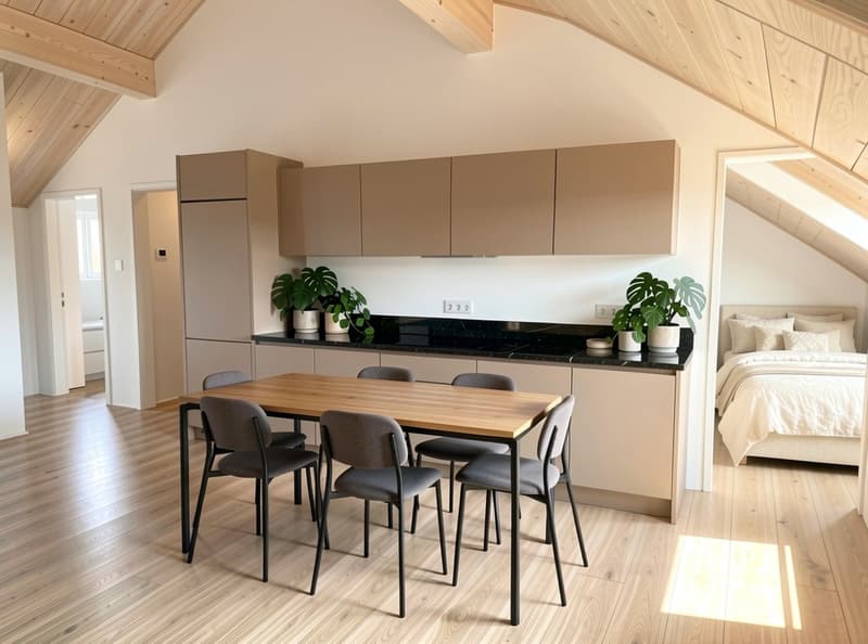 Erstbezug neue 3.5-Zimmer-Dachgeschosswohnung mit viel Holz (2)