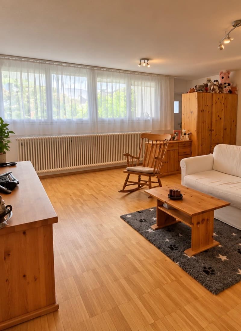 grosse 1.5 Wohnung mit eigenem Sitzplatz in ruhigem Quartier, nahe Bahnhof Rikon (1)
