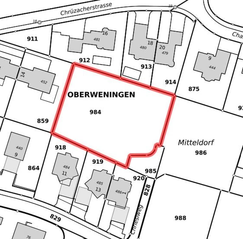 Floor plan of Oberwohnungen with various room numbers and labels
