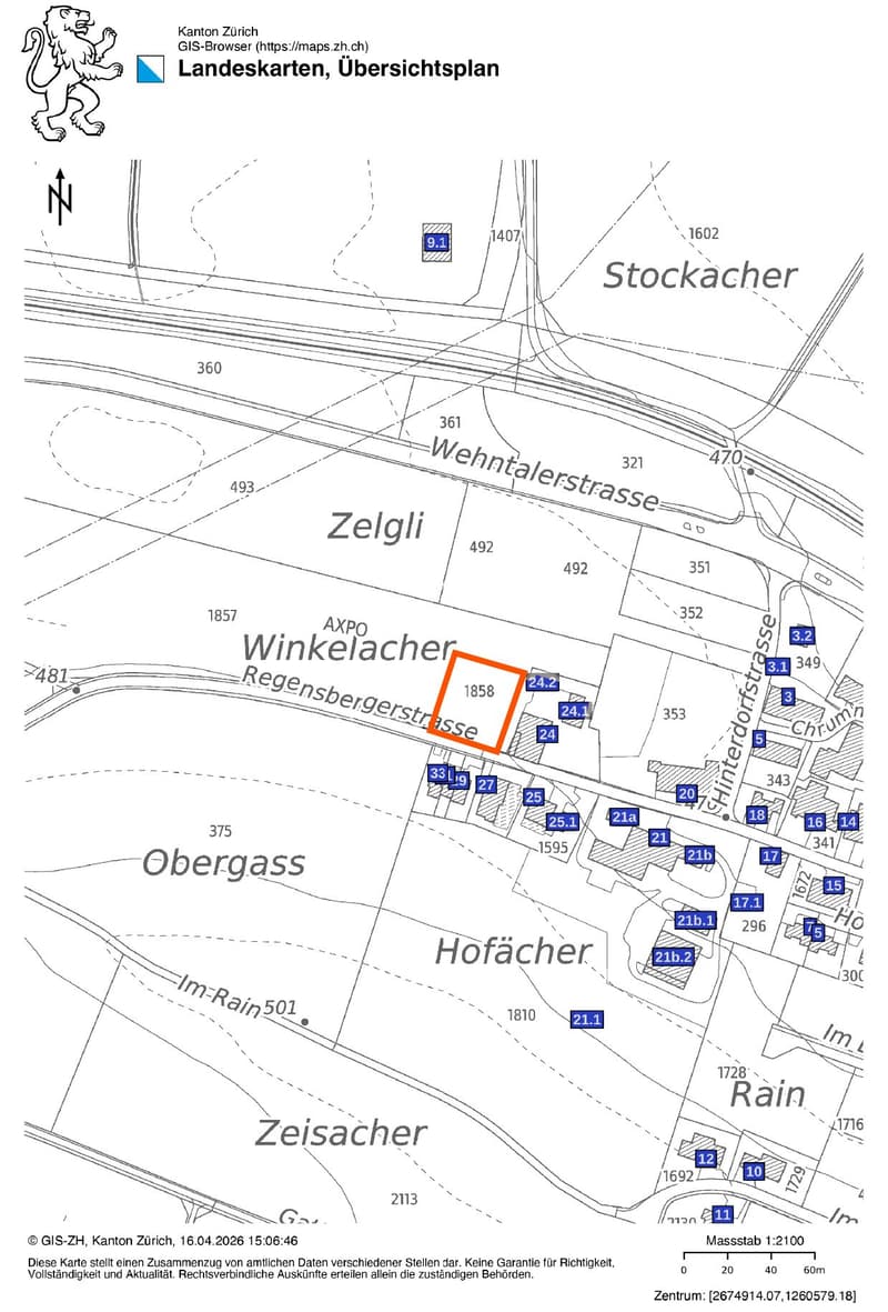 Attractive building land in a quiet location – Regensbergerstrasse 24, Sünikon (3)