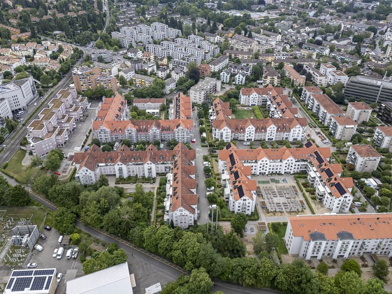 Vogelperspektive Siedlung