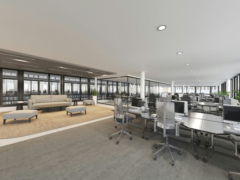 Bureaux, cabinets ou showrooms de 150 m2 à 1'120 m2 différemment : inondés de lumière et avec une touche de patio (2)