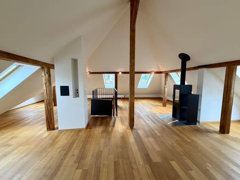 Appartement de maisonnette exclusif de 3,5 pièces avec cheminée dans le populaire Kreis 8 (1)