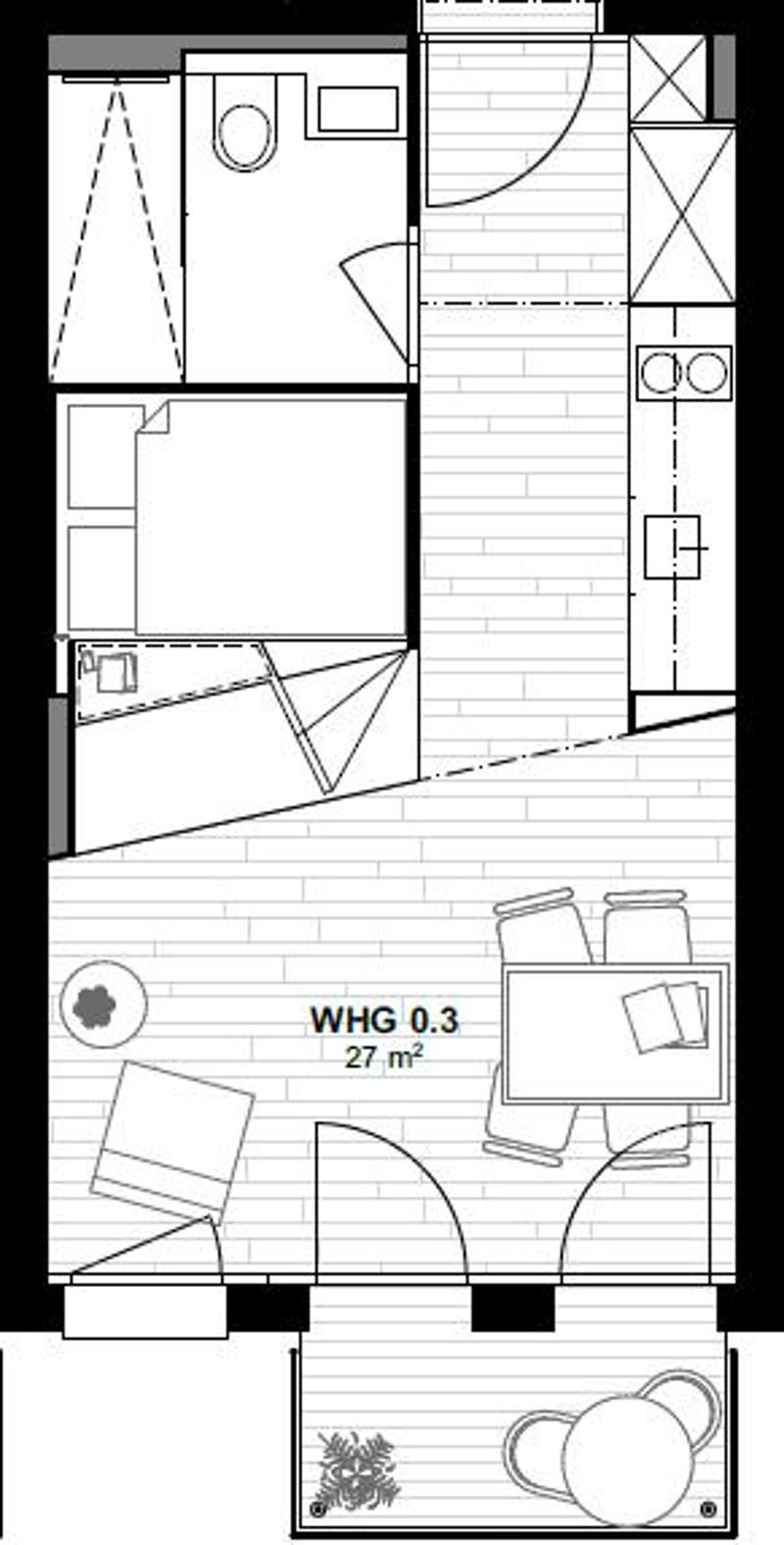 Studio moderne, partiellement meublé, vous attend ! (8)