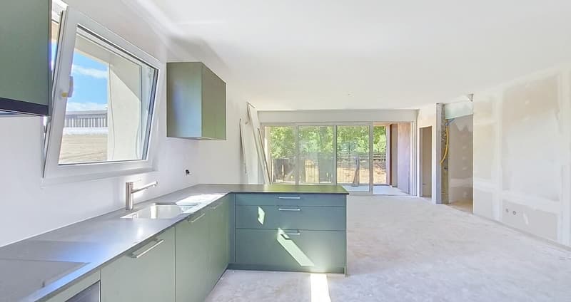 3 villas contiguës 5.5 pces avec jardin privatif à Dompierre / FR (1)