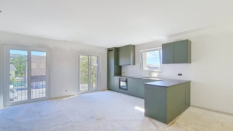3 villas contiguës 5.5 pces avec jardin privatif à Dompierre / FR (2)