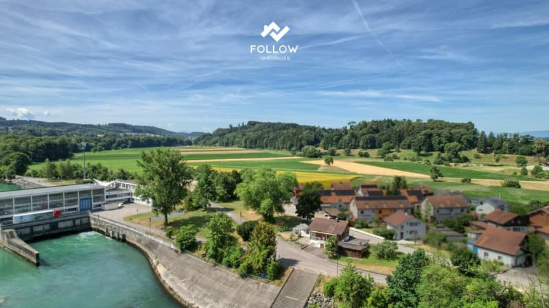Oggetto di amore in una posizione premium assoluta: chalet con grande terreno direttamente sul fiume Aare (14)