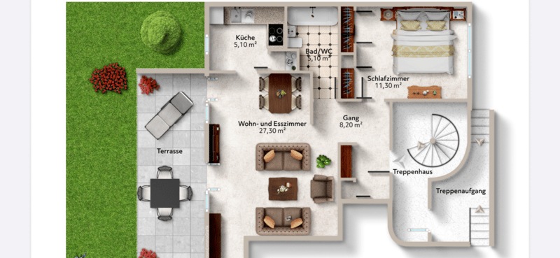 Gemütliche und teilsanierte 2,5 Zimmer Wohnung mit Gartensitzplatz (11)