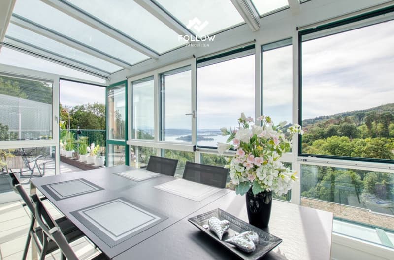 Panoramablick über den Bielersee: Modernisierte Attika-Traumwohnung in Twann (6)