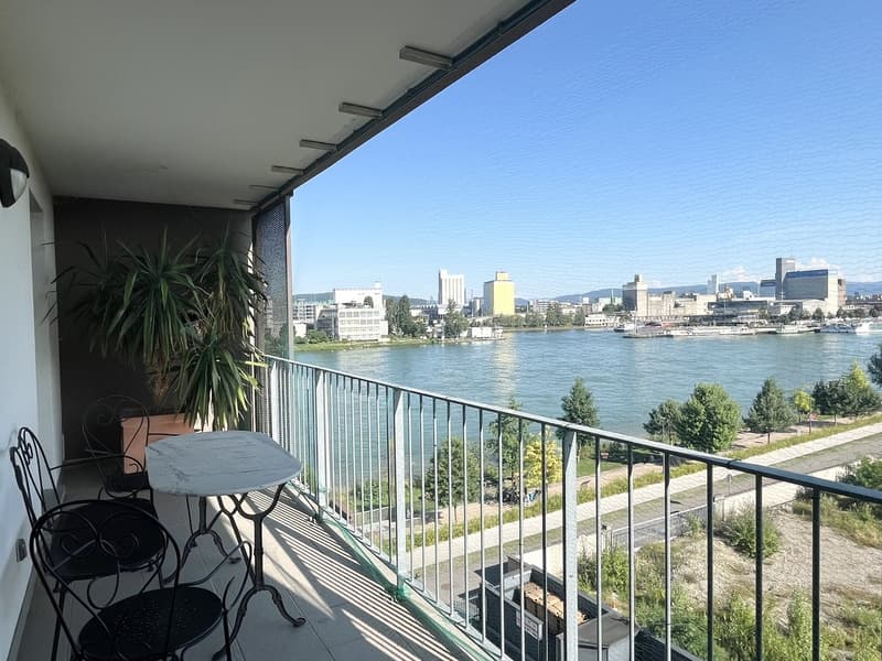 "Traumwohnung - atemberaubende Aussicht ins Dreiländereck/ Rheinhafen Basel,CH / Weil,D / Huningue,F" (6)